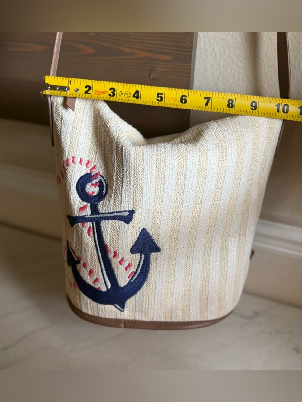 Vera Bradley Light Blue Nautical Print Lined Bag - Picture 3 of 12